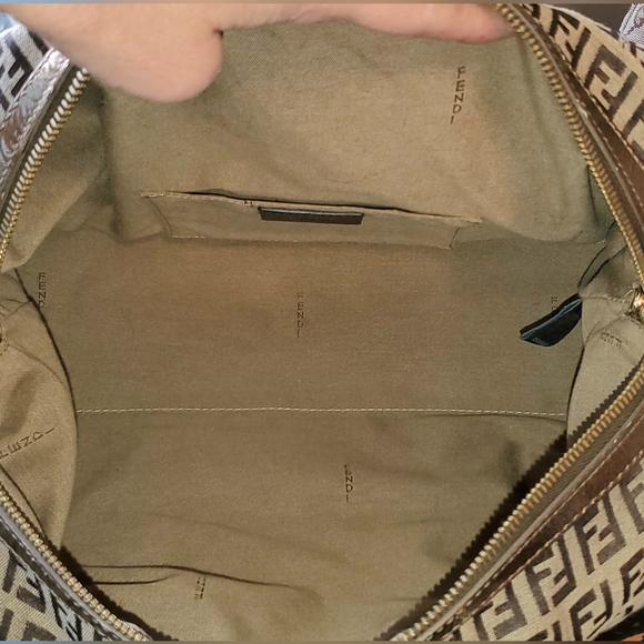 Authentic FENDI Boston Zucca Canvas Handbag - Picture 9 of 13